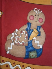 Marcus Bros Grandma’s Gingerbread Christmas Tree Skirt Panel Folk 70″ X 62″