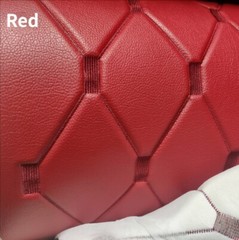 Embroidered Faux Leather Fabric Sponge Backing PU Material for Car Mat Trunk Sew