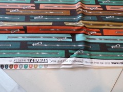 You Got the Notions Zippers stripe Fabric Robert Kaufman 1 yd 33″ x 42 wide