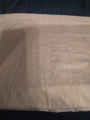COTTON FABRIC LOT – LIGHTWEIGHT OFF-WHITE/CREAM FLORAL TEXTURED EYELET