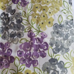 Robert Allen Floral Fabric 2.75 Yards 56 Wide Purple Gray Green Home Decor Twill