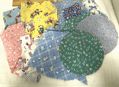 Cotton Quilt Fabric Scrap Small Pieces Lot Novelty Juvenile Prints Train Duck