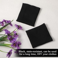 Black 4×3.7 Inch Cotton Stretch Knit Rib Cuff Tubular Jacket Extension