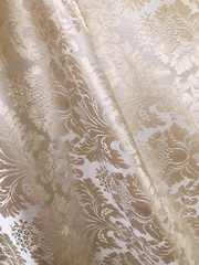 CHAMPAGNE Damask Jacquard Brocade Flower Floral Fabric (110 in.) Sold BTY