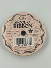 Offray Spool O’ Ribbon Blue 6 Yards 3/16″ Polyester Looped Edge Trim USA