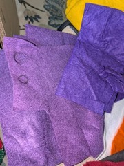 Vintage Lot of 23 Felt Fabric Arts Crafts Several Large Pieces Many Colors