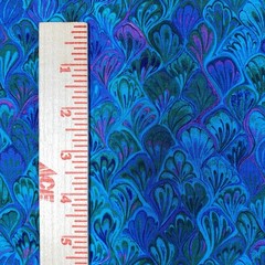 VIP Cranston Turquoise Blue Marble Peacock Cotton Fabric Quilter Print 2.75 yd