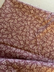 2.5 Yards Pink White Roses Small Floral Cotton Quilting Fabric