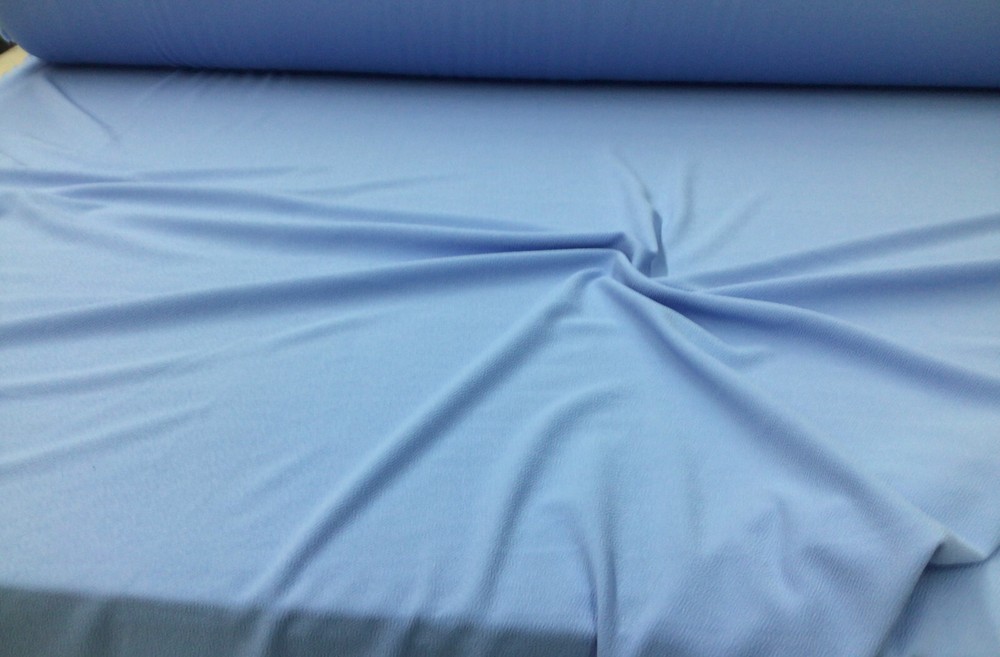 Liverpool Textured Fabric 4 way Stretch Scuba Light Blue 1N43