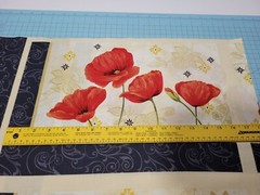 Scarlet Dance 4 Placemat Panel 23×44 Cynthia Coulter Wilmington Red Poppy Floral