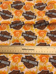Custom Made, 1 Yard HARLEY DAVIDSON HD Motorcycle Cotton Fabric 36” x 56”