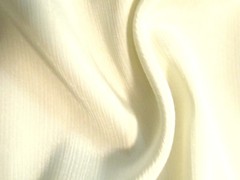 Awesome IVORY OFF-WHITE CREAM Crinkle Poly Crepe de Chine Solid Fabric