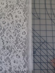 BTY ROSES FLORAL LACE Fabric Very subtle Off White/SNOW Color soft 56-58 Wide