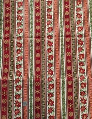 Peggy Toole for Robert Kaufman Holiday Flourish Floral Stripes 2 yds