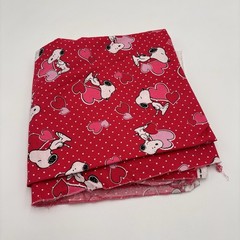 1 Yard x 43” PEANUTS SNOOPY HEART TOSS VALENTINE POLKA DOTS FABRIC RED CP66042