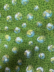 Beautiful Green Fabric Piece 90×42 ” Colorful