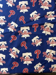 MLB Philadelphia PHILLIES Baseball 1/2 yard (18 by 58”) Cotton Fabric