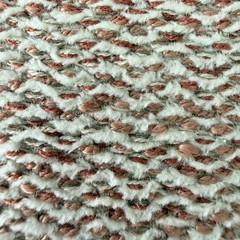 Bouclé Upholstery Fabric Remnant Cotton Blend Off White Earthy Pink 1yd # IRREG.