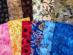 Flying Lunn Fabric Scraps 1 Pound ~4 Yards Artisan Batik Only Grab Bag Scrap