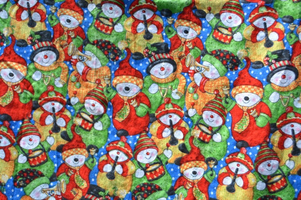 2.33 yards colorful snowman cotton 40″ wide