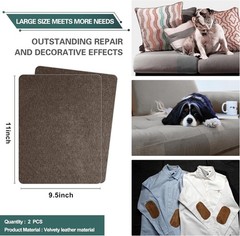 Couch Patch Repair Fabric,Microfiber Fabric, Self-Adhesive, for Sofa Repair and