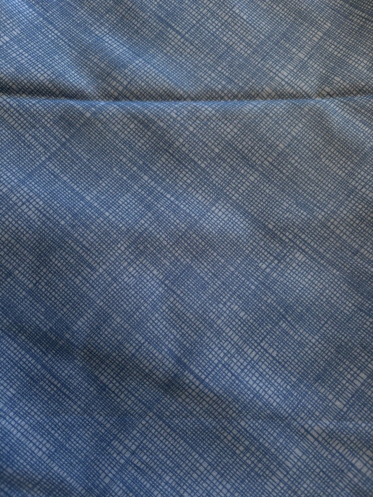 Quilting Fabric Timeless Treasures Of sOHO Blue Thatched 2 Yrdx45” New