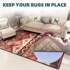 73×80 Inches Double-Sided Anti-Slip Carpet, Premium Vinyl Anti-Skid Fabric, R…