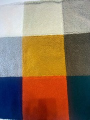 Fuzzy Wooly Boucle Orange Persimmon Upholstery Fabric By The Yard