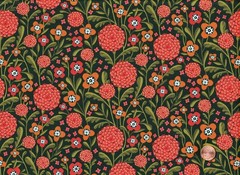 Halloween 100% Cotton Fabric, MORE THAN BONES by Dantini, Marigold Field – BTY