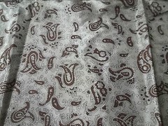 Tan Fabric Brown Design Print Material 1.8 Yards MT109