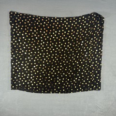 Black Gold Polka Dot Fabric Sheer Lightweight Metallic Dots 33″ Wide Craft Decor