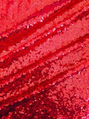Leila RED Sequins on Mesh Fabric by the Yard – 10050