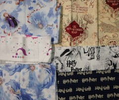 5 lb 1 oz Box of Assorted Fabric Scraps – Kids, Holidays, Varied Prints FSBTB144