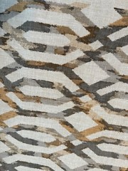 Material Aztec design 62 x 53 Browns Beige Linen Blend 5 Ft x 53