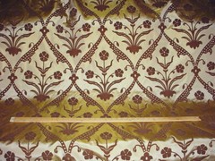 14-5/8Y Groundworks GWF-2442 Angelica Trellis Mocha Drapery Upholstery Fabric