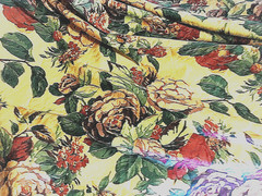KENMILL Floral Fabric VAT Screen Print Pre-Shrunk Multicolor 54 x 75″ / 2 yds