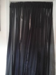 Black Sheer Voile 116″ by yard wedding party decoration backdrop Free swatch