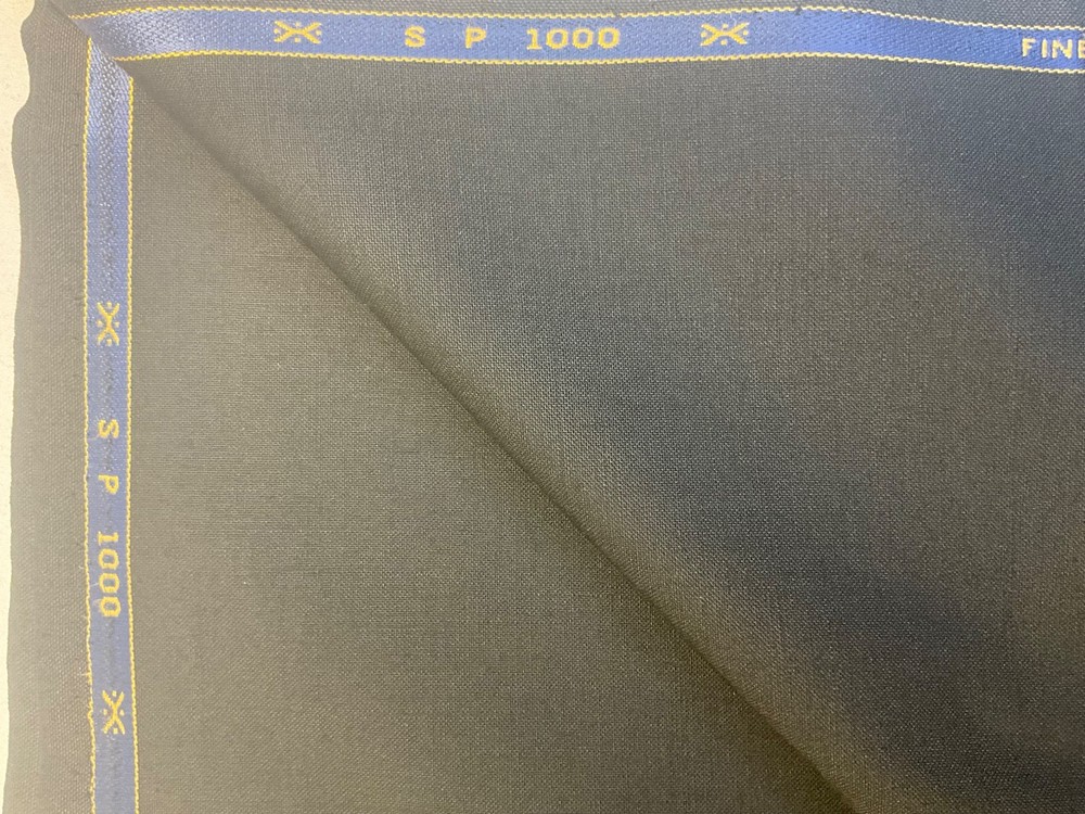 Spalding Black SP 1000 50% Mohair 50% S100s English Suiting Fabric 3.1 m 285 g/m