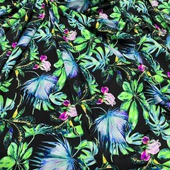 Spandex Fabric Tropical Neon Print 4-Way Stretch 60″ wide Swimsuit By the Yard