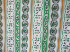 Green Multi Floral Stripe Quilt Cotton Fabric Unbranded sbtyx44 VTG NEW