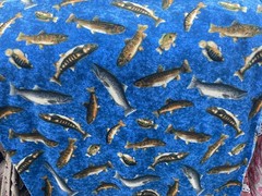 Fish In Blue Ocean Water Fleece Fabric, 60” Wide, Sold By The Yard