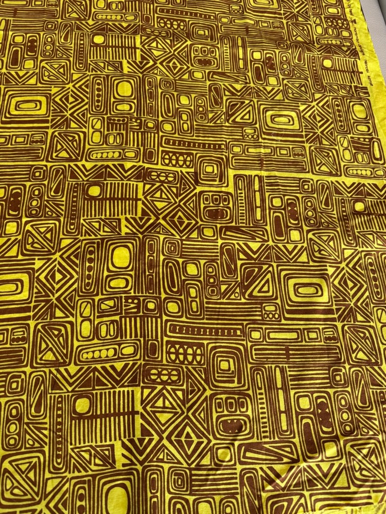 “Morembo Designs” Screen Printed by Hand 1970’s Nairobi, Kenya Fabric