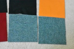 10 Pieces, 6″ x 6″ Wool Squares, 100% Wool, P03