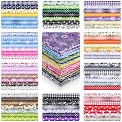 70 Pcs 10 X 10 Inch Cotton Fabric Squares, Precut Quilting Fabric Bundles, Multi