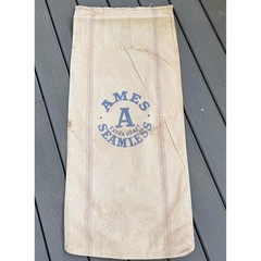 Vintage Ames Seamless Old Heavy Canvas Style Stripe Seed Sag or Bag