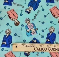 Golden Girls TV show 100% cotton novelty print fabric by the yard Preppy Toss