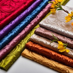 Velvet Embossing Floral Fabric Cloth DIY Retro for Tablecloth Sofa Cushion Cover