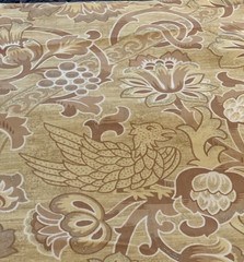 Brunschwig Fils Fabric 10 Yds Jacobean Ornate Baroque Floral Gold Accents 1996