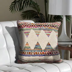Lucia Eclectic Multicolored Geometric Hypoallergenic Polyester 18 In. X 18 In. I