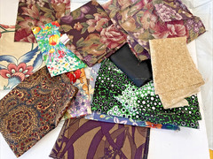Lot Of 3 pounds Quilting Quarters Cotton Fabrics Prints Multi-colors & Designs